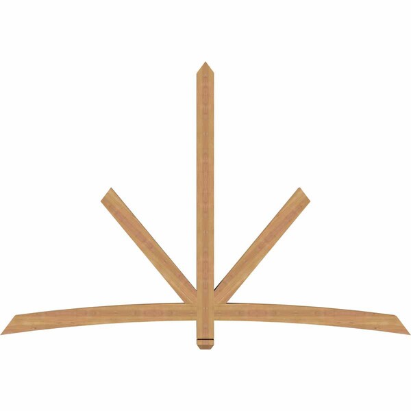 Ekena Millwork Alberta Smooth Timber Gable Bracket, Western Red Cedar, 84"W x 56"H x 3 1/2"D x 3 1/2"F, 16/12 Pitch GBW084X56X0404ALB00SWR - main